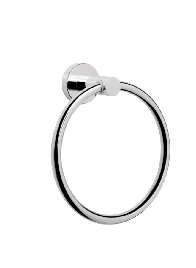 Bath Towel Ring, Bathroom Hardware Accessories- Thicken Stainless Steel Hand Towel Holder for Bathroom, Modern Round Towel Hanger Wall Mounted (Chrome Finish) - Image 1
